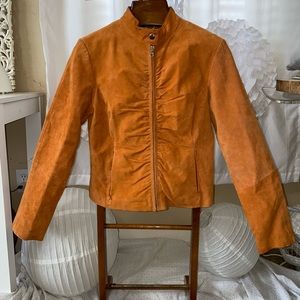 Wilson’s Leather Orange Leather Jacket Sz M